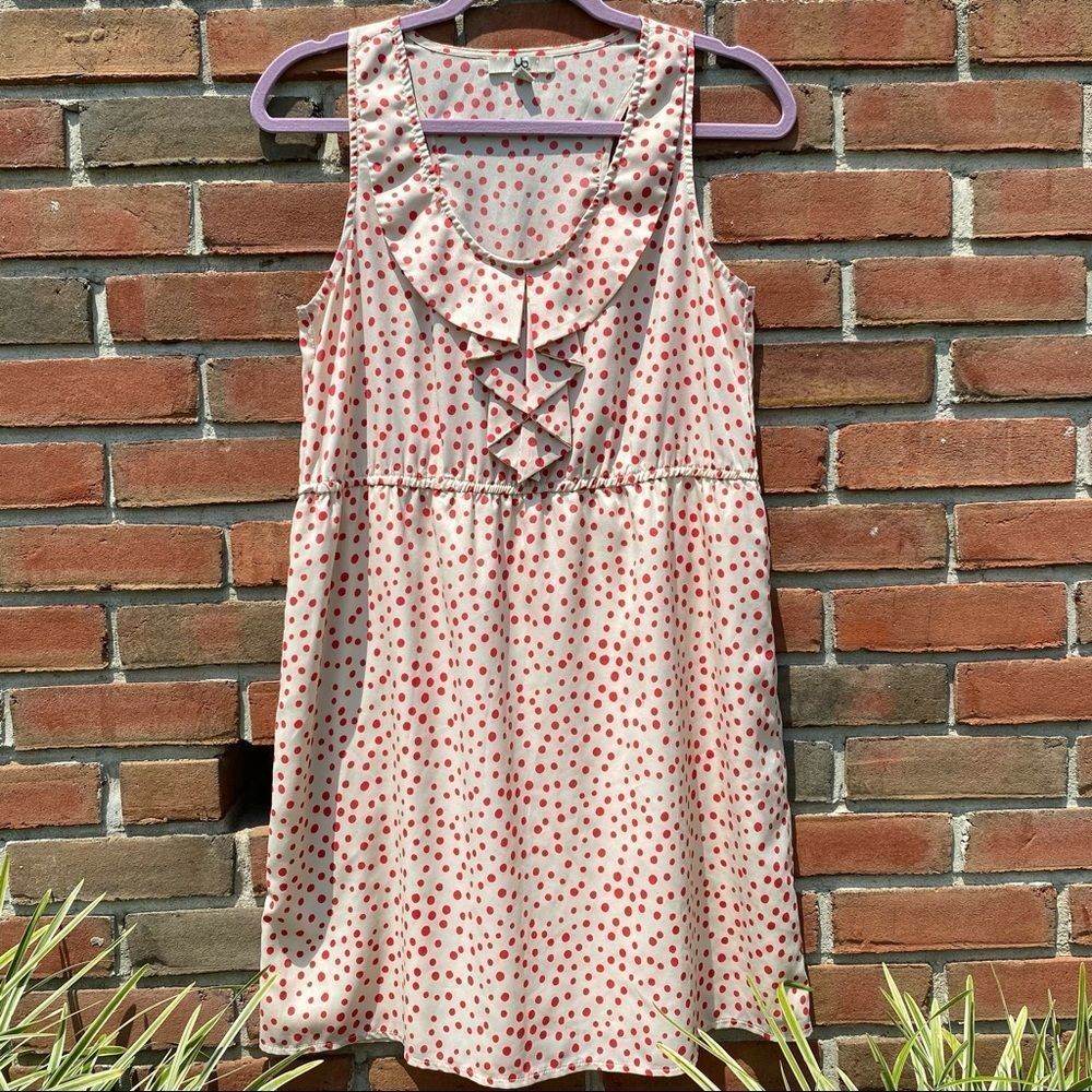 Ya Los Angeles Red PolkaDot Ruffle Racerback Dress
